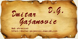 Dmitar Gajanović vizit kartica